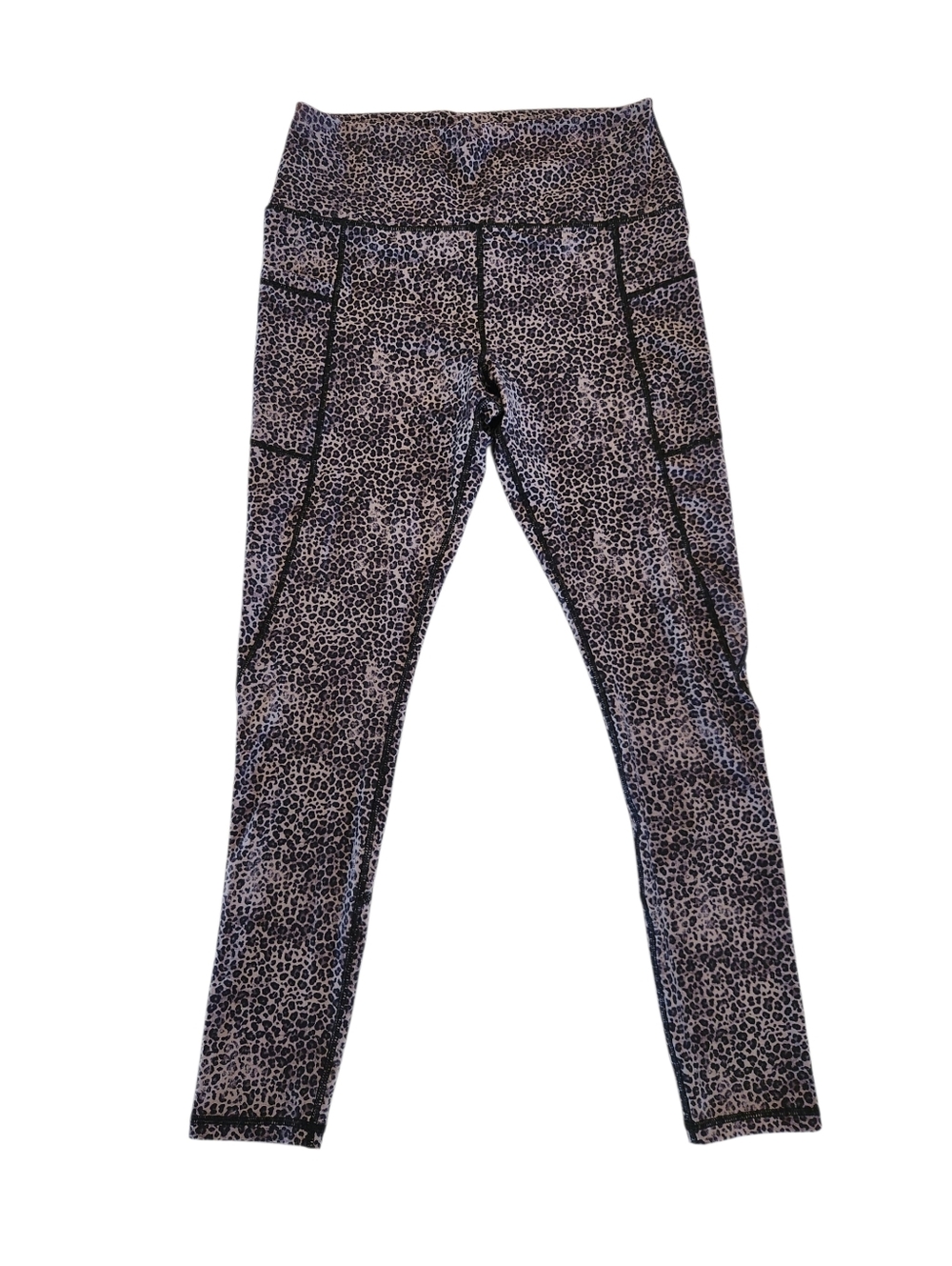 Scorpio Sol Leopard Print Leggings - Black & Grey Women's Size XL
